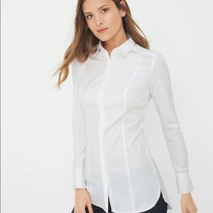 WHBM LONG POPLIN SHIRT SZ 2
